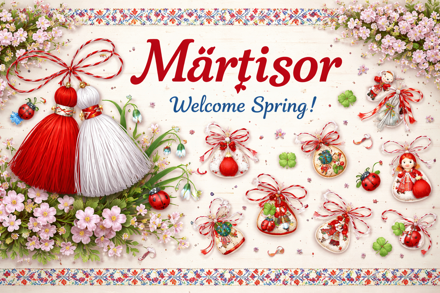 Traditional Mărțișor charm